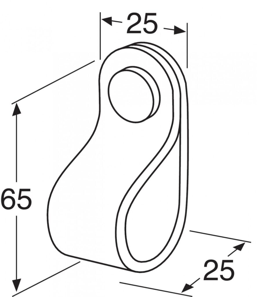 Læderstrop K3 Sort/Krom