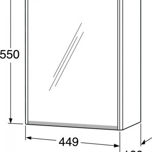 Graphic Spejlskab 45 cm m. 1 låge, Grøn Graphic Spejlskab 45 cm m. 1 låge, Grøn 2