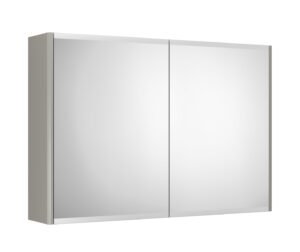 Graphic Spejlskab 80 cm. m. 2 låger, Grå