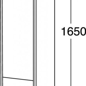 Graphic Højskab, 2 låger u. greb, Grå, 165x30x32 Graphic Højskab, 2 låger u. greb, Grå, 165x30x32 2
