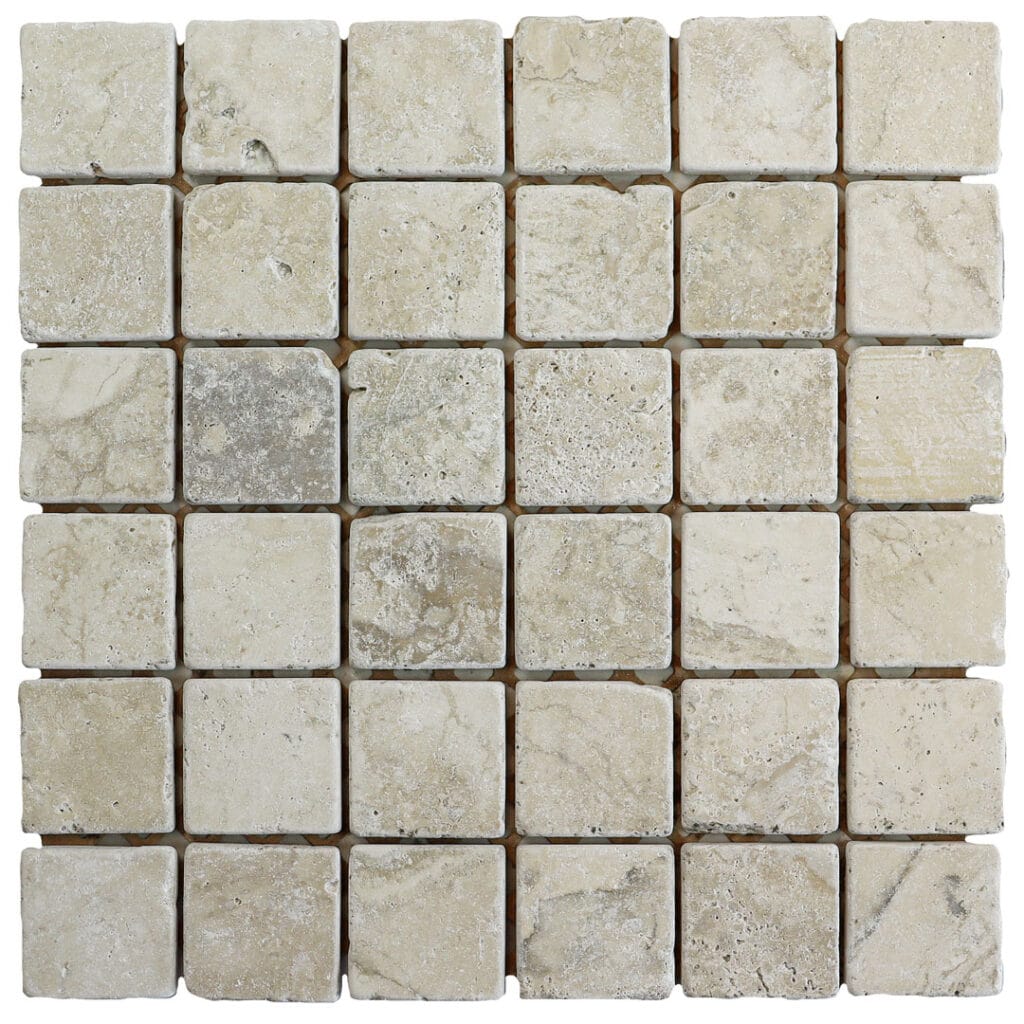 Travertino Chairo Tumblet mosaik 5x5 udgår