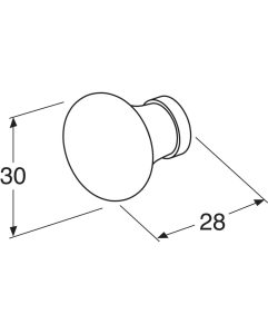 Knop K1 Porcelæn/Messing 2