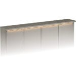 Graphic Topplade 120 x 16 cm. Grå