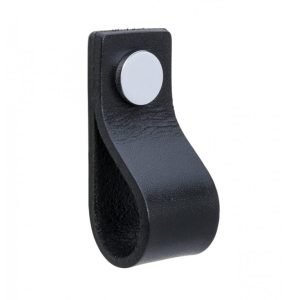 Læderstrop K3 Sort/Krom