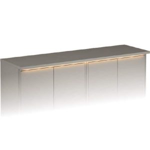 Graphic Topplade 120 x 32 cm. Grå