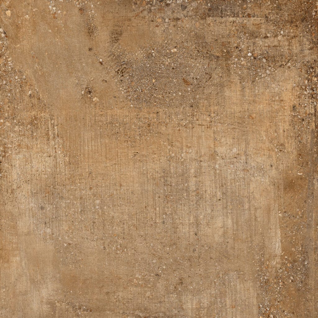 Concrete Kobber 60x60: brun flise med patineret betonlook