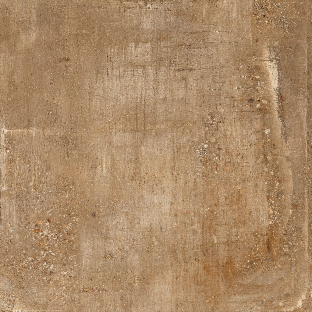 Concrete Kobber 60x60: brun flise med patineret betonlook