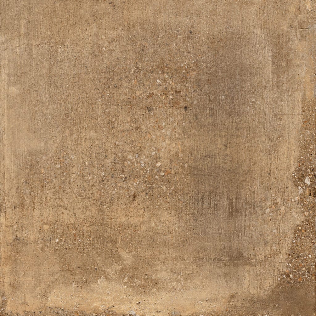 Concrete Kobber 60x60: brun flise med patineret betonlook