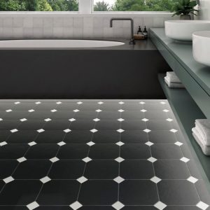 Marmol Otagone Negro m/brik (25stk) 20x20 Udgår