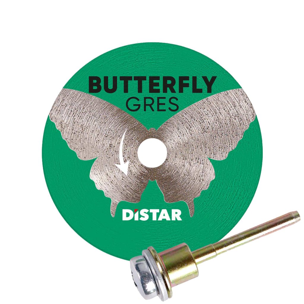 Distar Diamantklinge 0,6mm Butterfly m/spind. Ø45