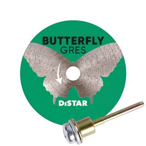 Distar Diamantklinge 0,6mm Butterfly m/spind. Ø45