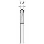 PROXXON Diamantbor kuglespids Ø1,2mm – 2 stk. NT 2
