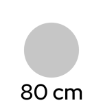 Gustavsberg Ø80 cm.  Rundt spejl 73